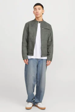 Chaqueta con efecto piel