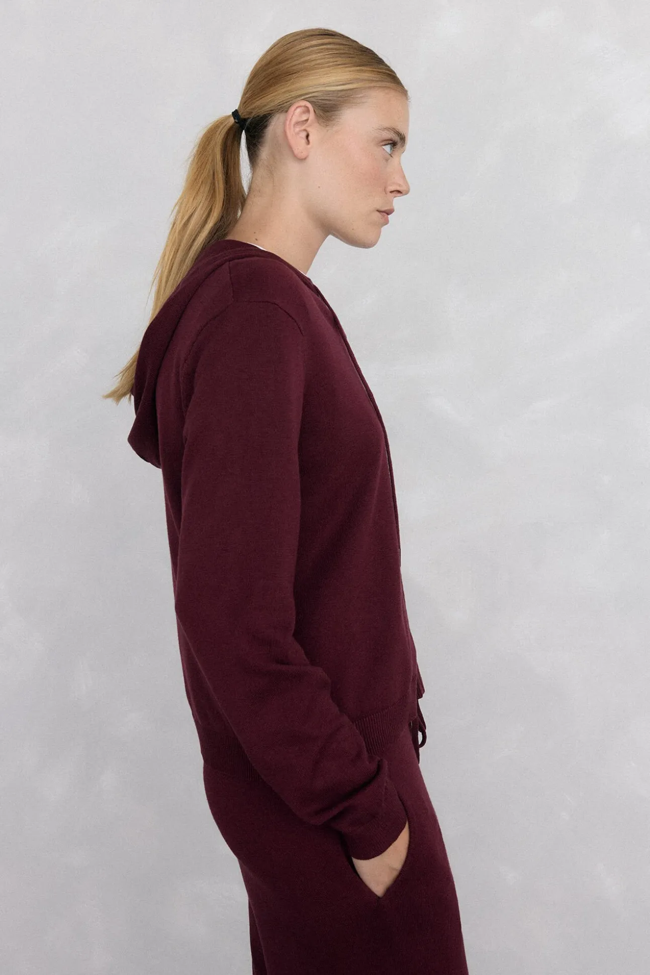 Chaqueta de punto capucha activewear