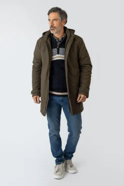 Chaqueta larga con capucha