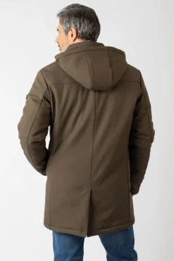 Chaqueta larga con capucha