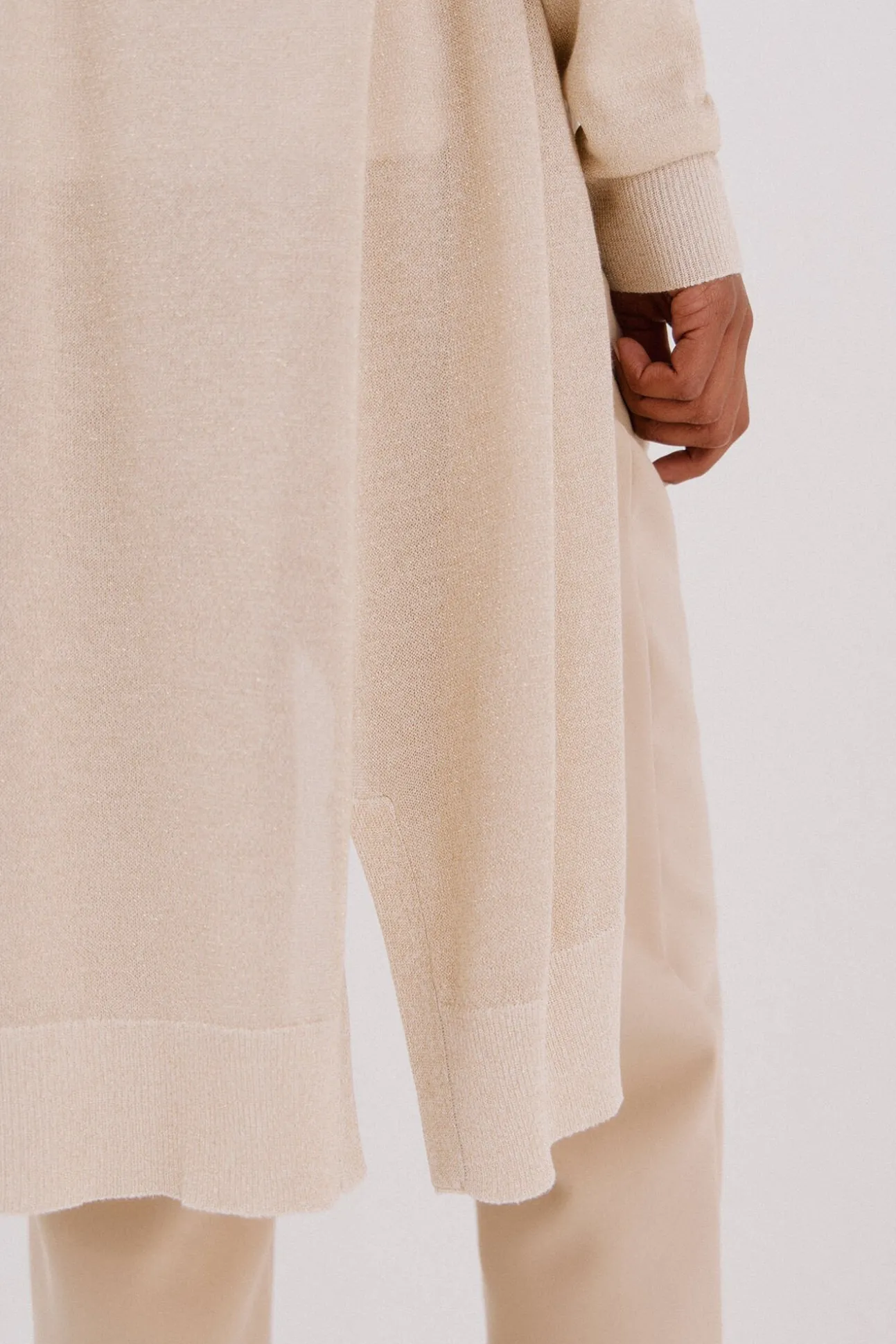 Chaqueta larga lurex