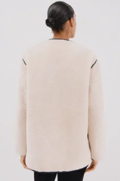 Chaquetón efecto doble faz vivos