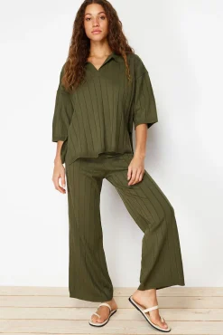 Conjunto básico 2 piezas canalé verde