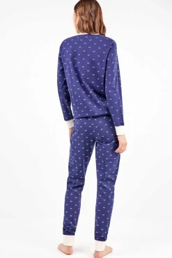 Conjunto pijama algodón corazones