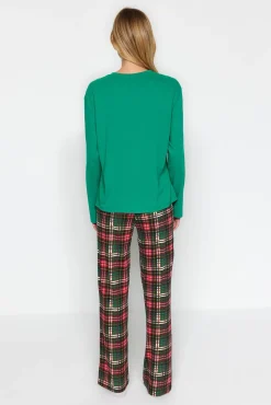 Conjunto pijama cuadros Navidad Papá Noél