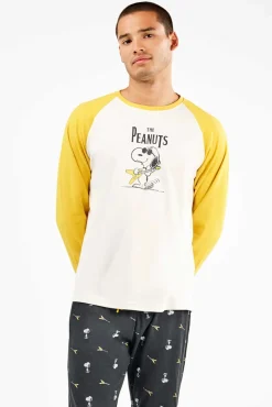 Conjunto pijama hombre Snoopy en punto interlock