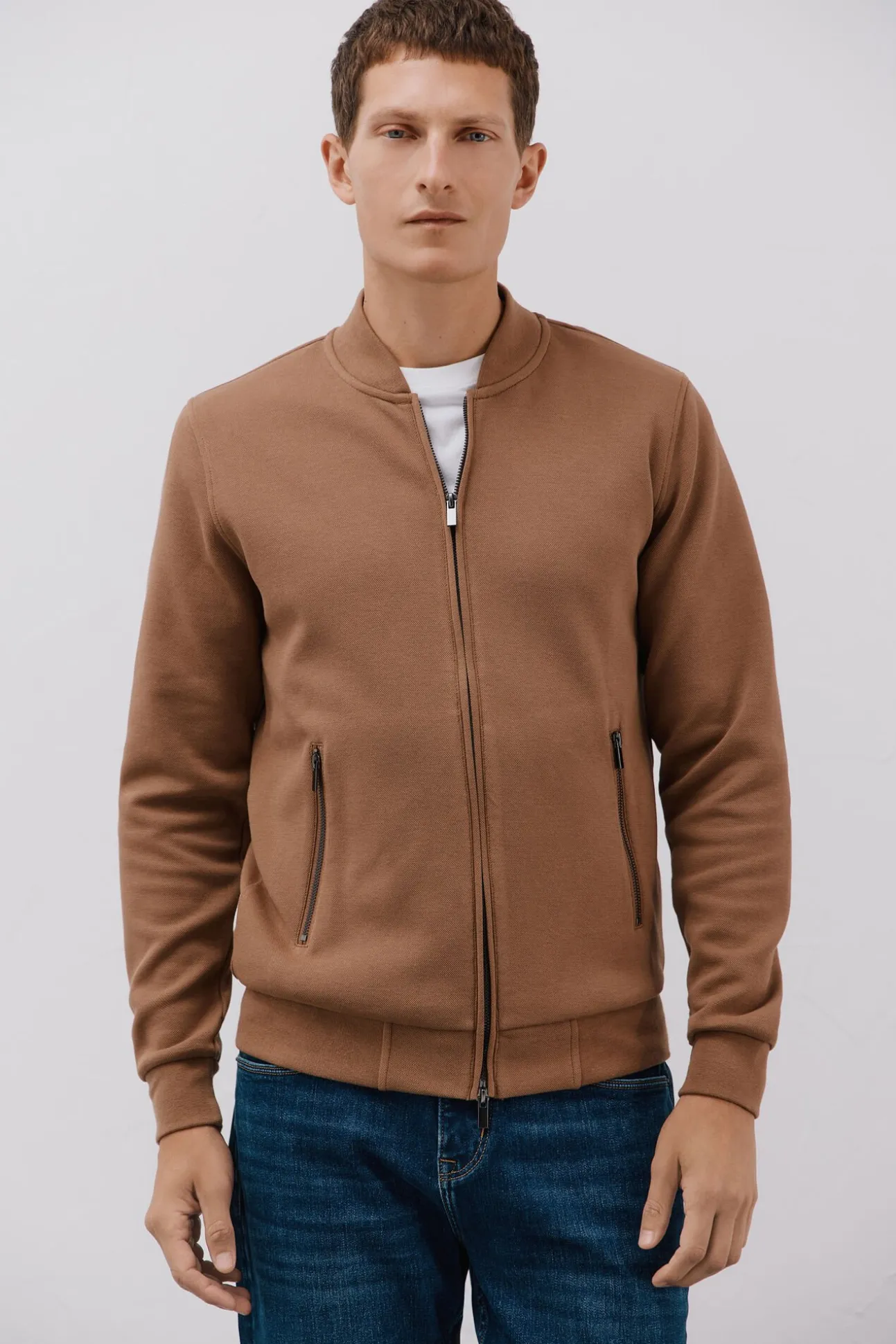 Cárdigan cuello bomber