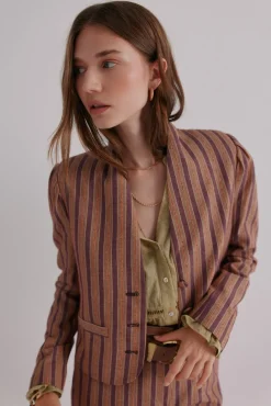 Edena. Chaqueta a rayas