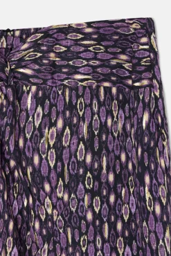 Falda midi abertura estampado ikat