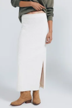 Falda midi crochet
