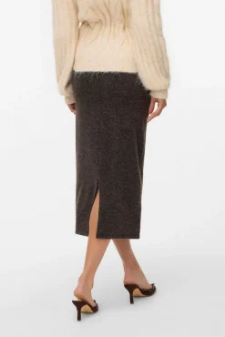 Falda midi de punto