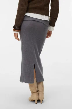 Falda midi de punto