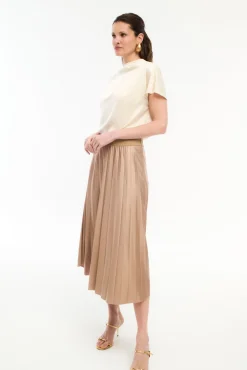 Falda midi plisada