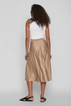 Falda midi plisada
