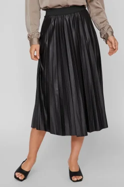 Falda midi plisada