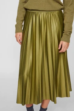 Falda midi plisada