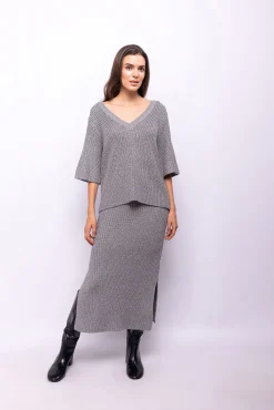 Falda punto lurex
