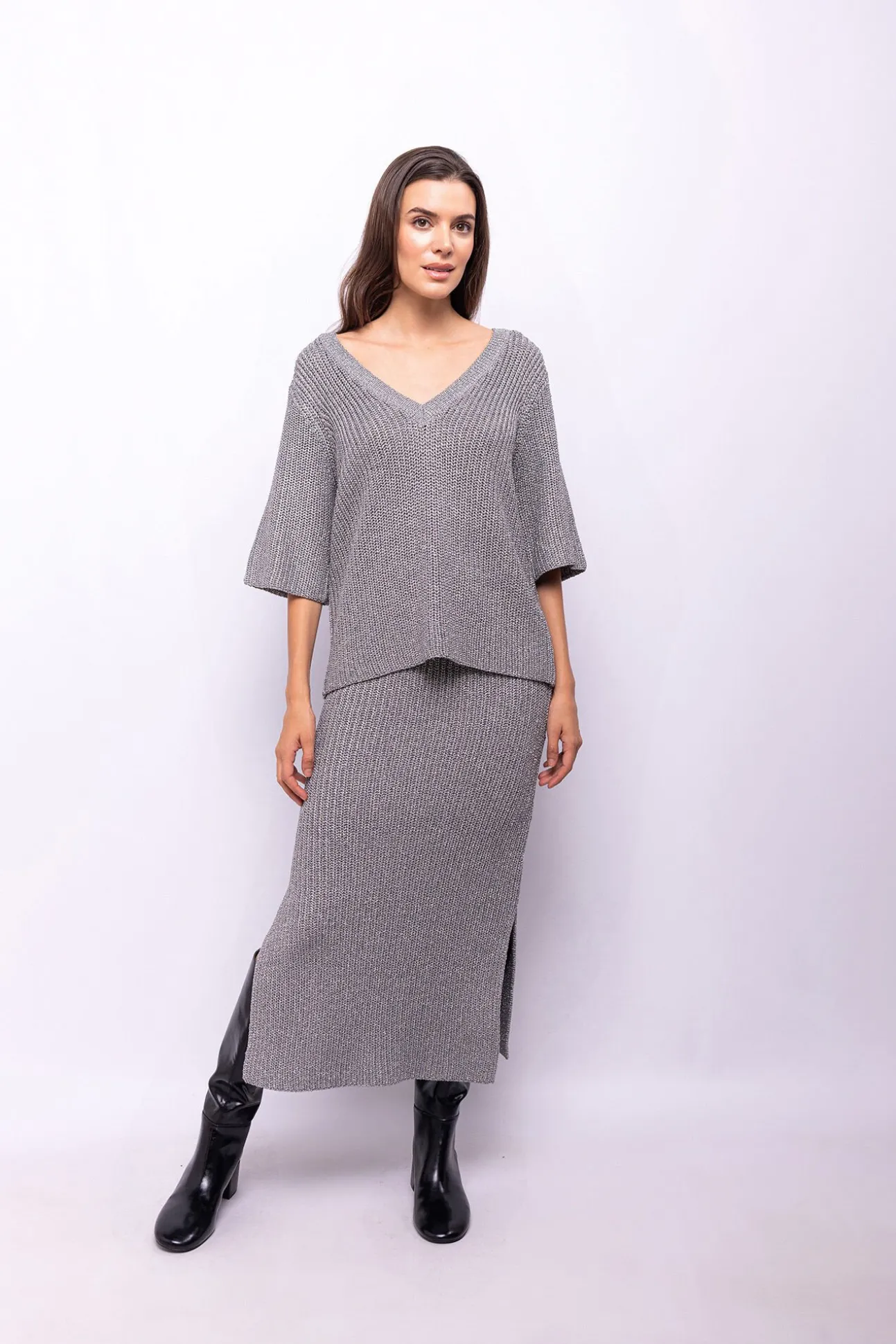 Falda punto lurex