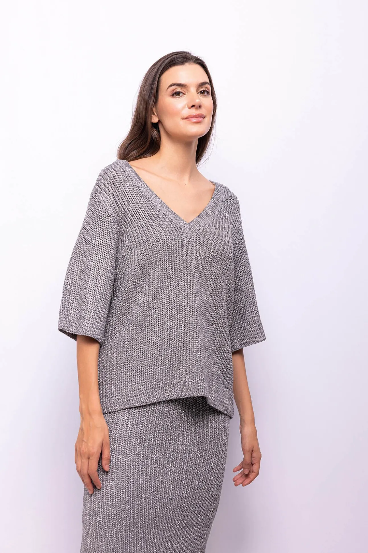 Falda punto lurex