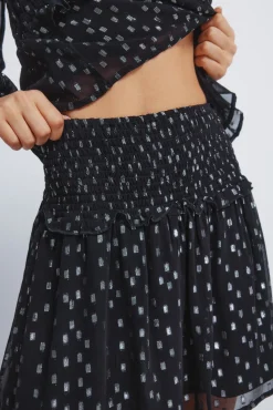 Falda smock lurex