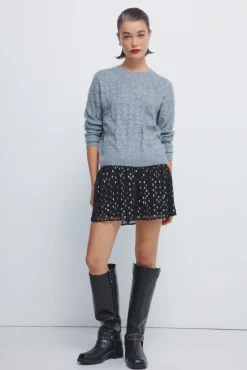 Falda smock lurex