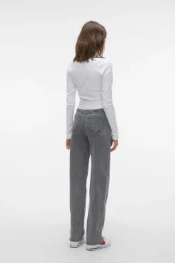 Jeans de tiro alto