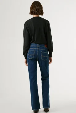 Jeans flare de tiro bajo