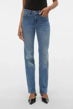 Jeans recto tiro alto