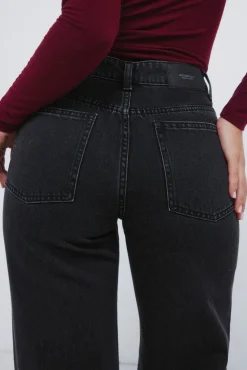 Jeans wide cristales brillantes