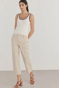 Jeans wide leg cropped