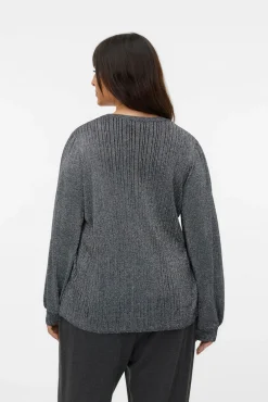 Jersey acanalado lúrex talla grande