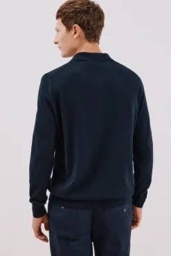 Jersey algodón cashmere cuello polo