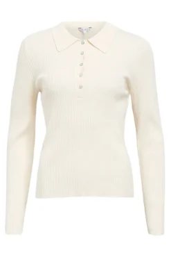 Jersey canalé cuello polo