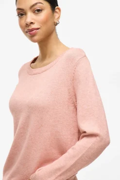 Jersey con cuello redondo de viscosa