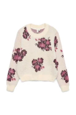 Jersey con estampado en relieve de manga larga