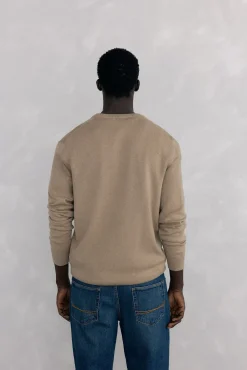 Jersey cuello pico lana merino y cashmere
