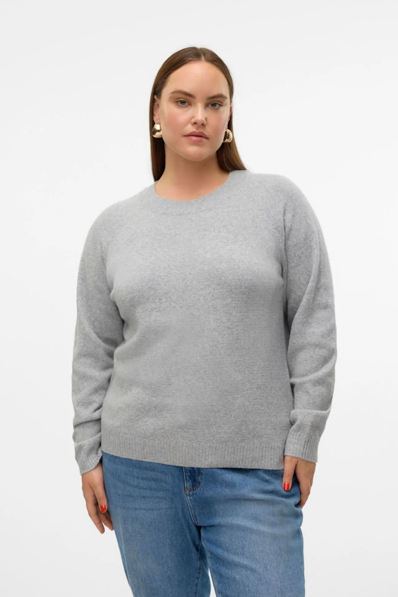 Jersey cuello redondo talla grande