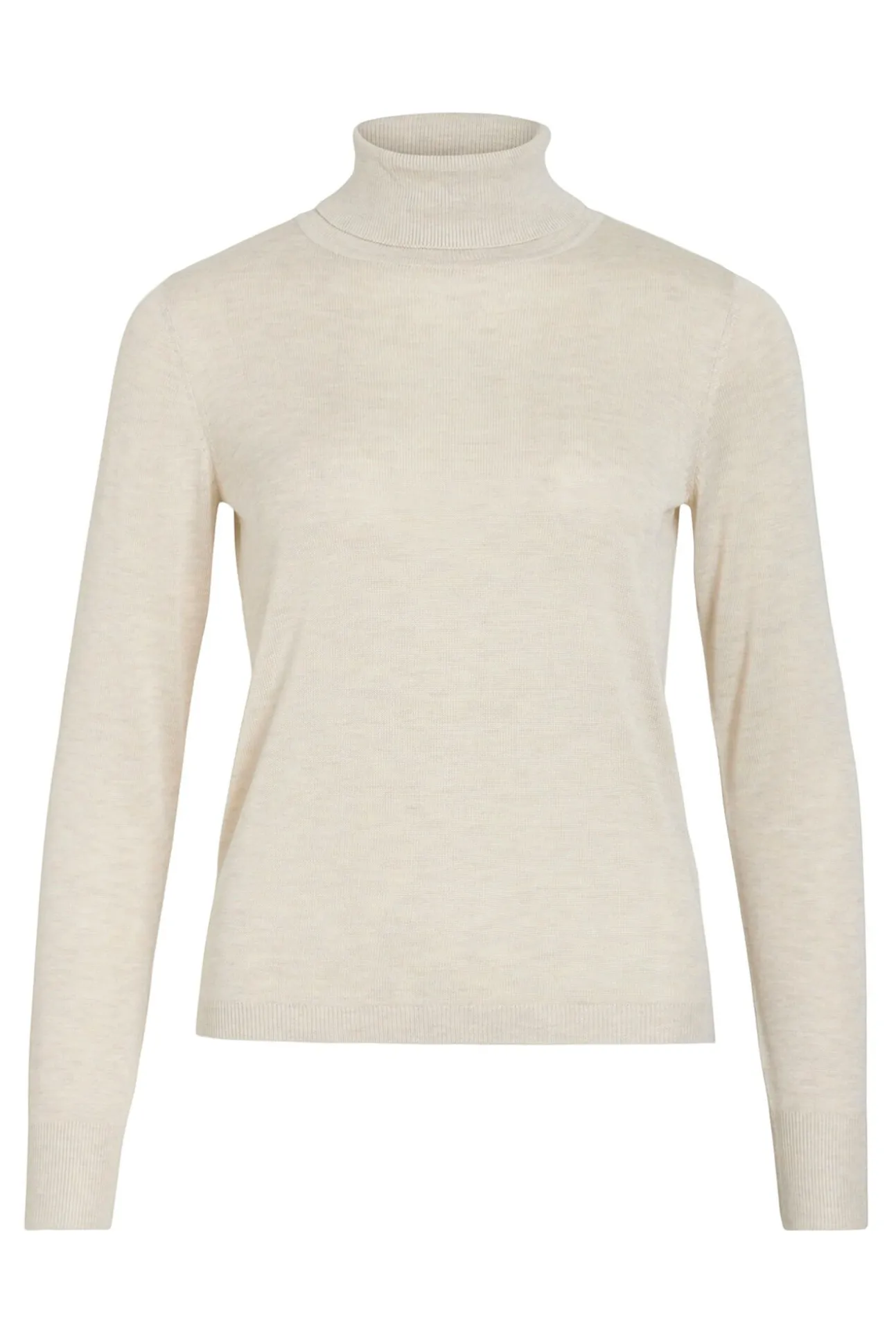 Jersey de cuello alto con viscosa