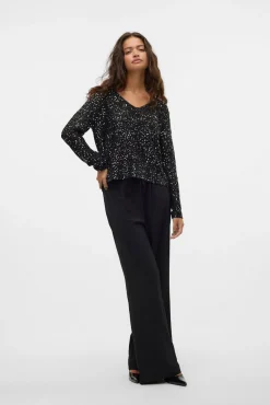 Jersey de lurex y lentejuelas