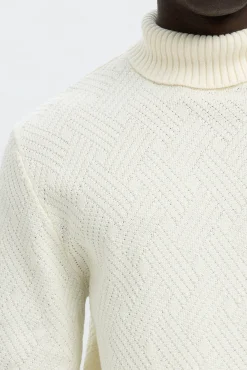 Jersey estructura cuello alto 100% algodón orgánico