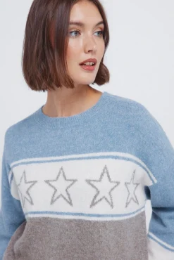Jersey intarsia estrellas