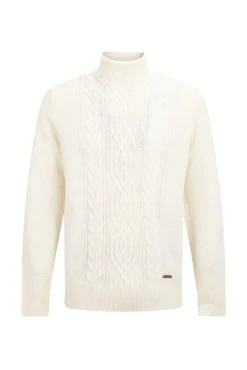 Jersey lana cables cuello alto