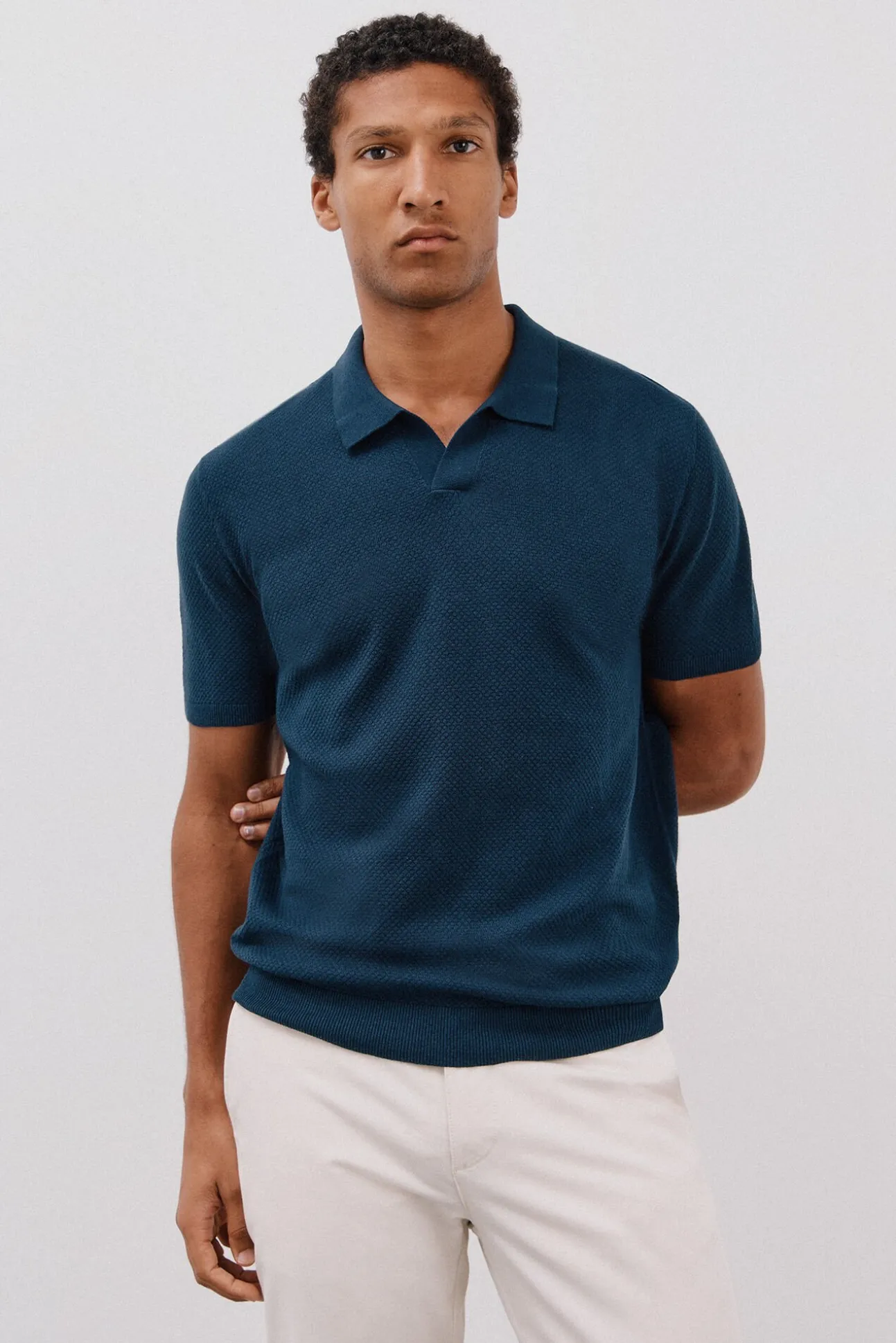 Jersey polo manga corta algodón estructura
