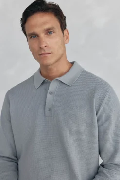 Jersey punto fino cuello polo estructura