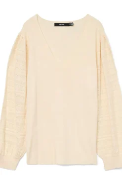 Jersey punto manga encaje talla grande