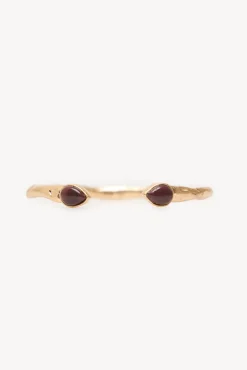 Leslie. Brazalete piedra bañado en oro