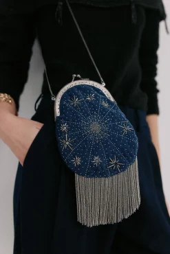 Norma. Bolso terciopelo abalorios
