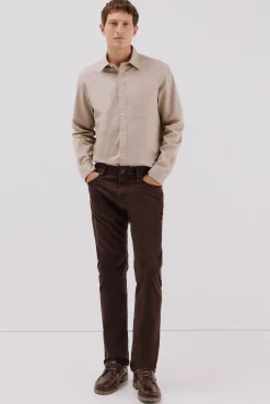 Pantalón 5 bolsillos color regular fit