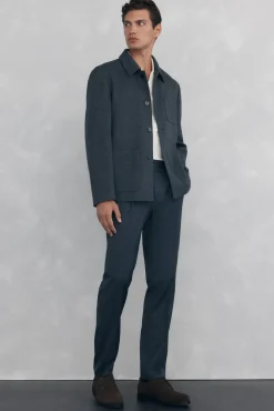 Pantalón chino pinzas tapered fit