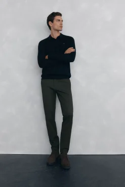 Pantalón chino print slim fit